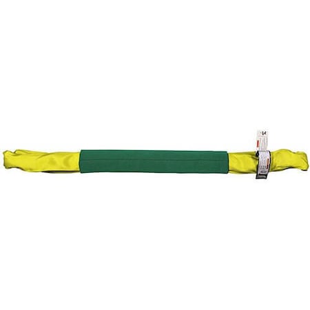 Hsi Eye and Eye Round Slings, 12 ft L, Yellow SP840EE-12